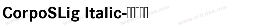 CorpoSLig Italic字体转换